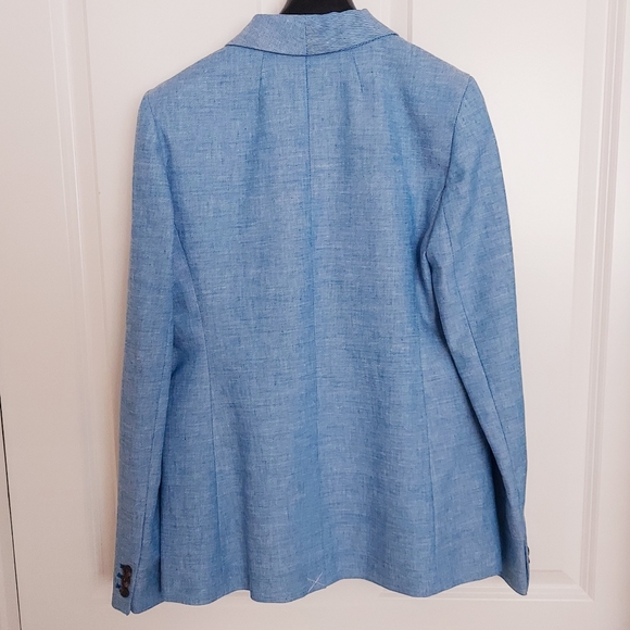 J. CREW New Parke Blazer in Stretch Linen - Atlantic White TALL - Picture 5 of 8